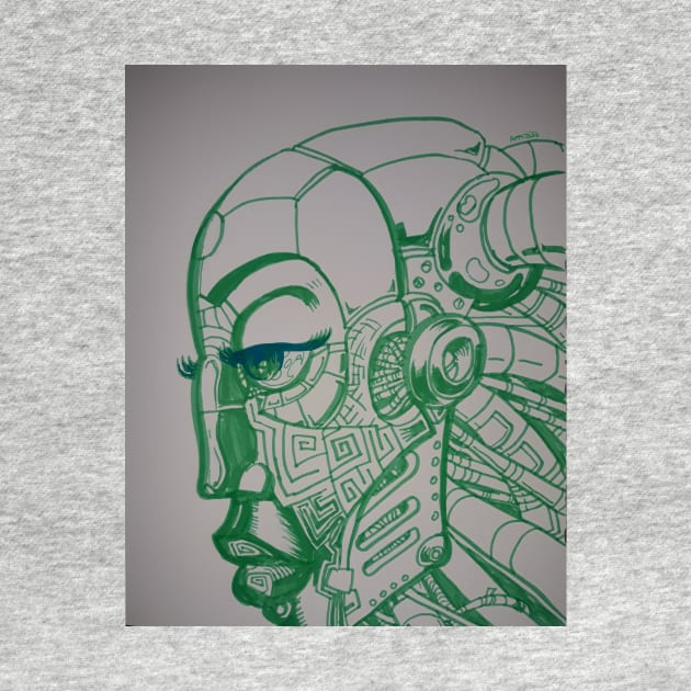 Robot Lady Sketch by Samax